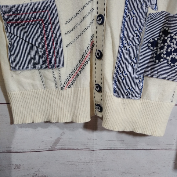 ๐ Anthropologie Guinevere Embroidered Cardigan - Picture 7 of 12